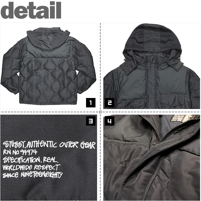 STUSSY AUTHENTIC GEAR DOWN JACKET