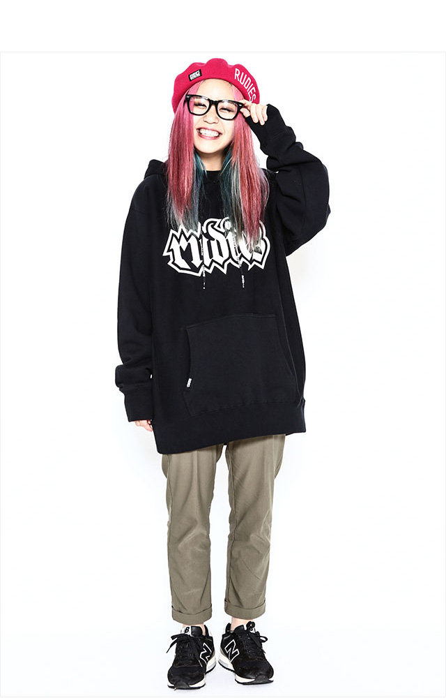 ルーディーズ) RUDIE'S SPARK HOOD SWEAT (HOODED)(84650-BK