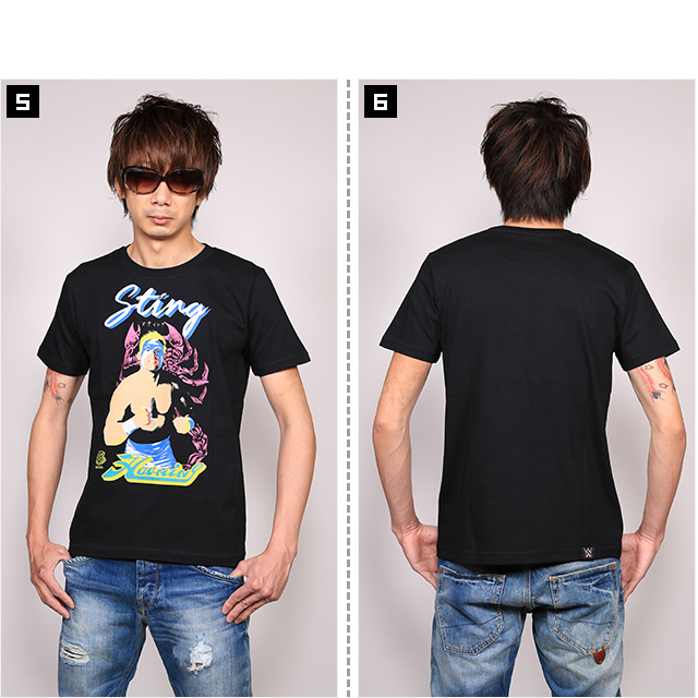 ハオミン) HAOMING×WWE STING Tシャツ (SS:TEE)(1750-03-BK) T