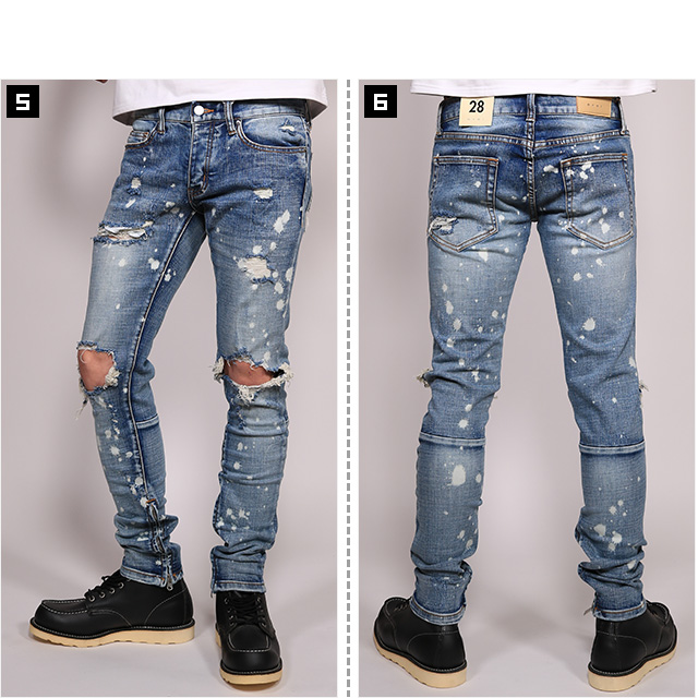 (ミニマル) mnml M1 STRETCH DENIM SPLASH (LS:PANTS)(COLOR:SP) ボトムス ロングパンツ ジーンズ  ストレッチデニム スプラッシュ 国内正規品