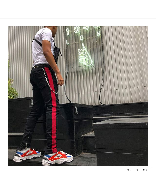 ミニマル) mnml M75 STRETCH TRACK DENIM (LS:PANTS)(COLOR:BK