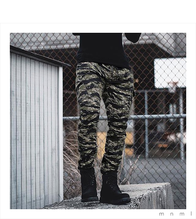 ミニマル) mnml CARGO DRAWCORD PANTS TIGER CAMO (LS:PANTS