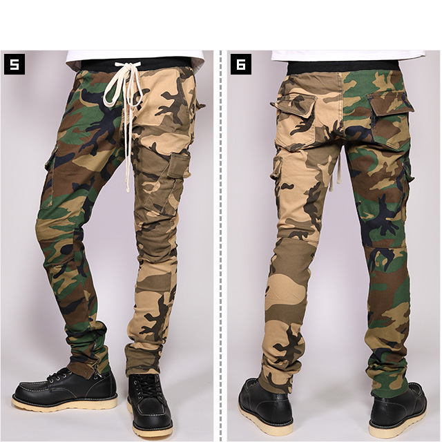 (ミニマル) mnml CARGO DRAWCORD PANTS CRAZY CAMO (LS:PANTS)(COLOR:C.CA) ボトムス  ロングパンツ ジーンズ ストレッチカーゴ クレイジーカモ 国内正規品