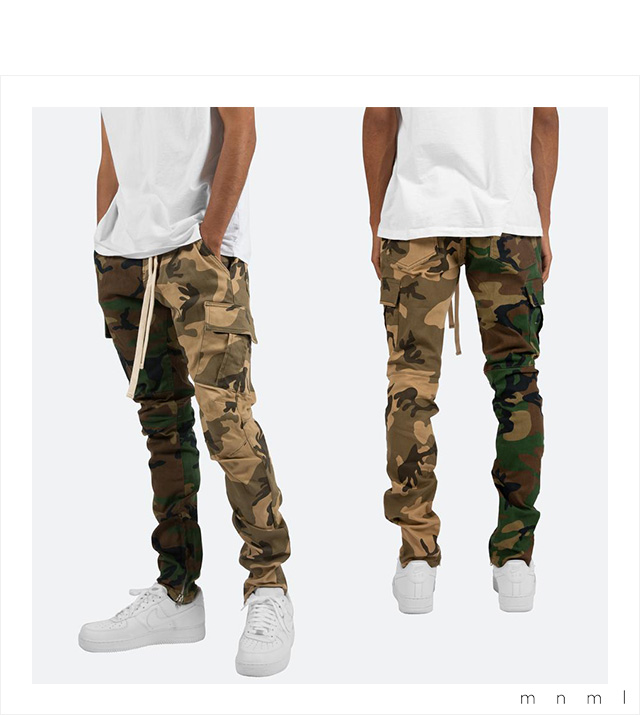 ミニマル) mnml CARGO DRAWCORD PANTS CRAZY CAMO (LS:PANTS)(COLOR:C