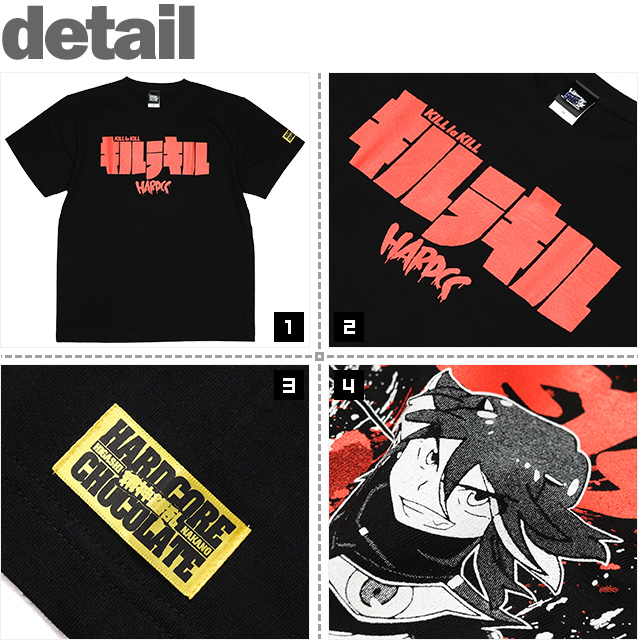 キルラキル Tシャツ ハードコアチョコレート 満艦飾マコ 纏流子 鬼龍院皐月 KILLLa KILL 漫画 アニメ