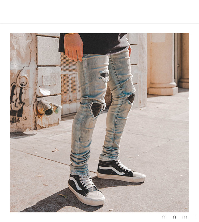ミニマル) mnml X163 STRETCH DENIM (LS:PANTS)(COLOR:BL