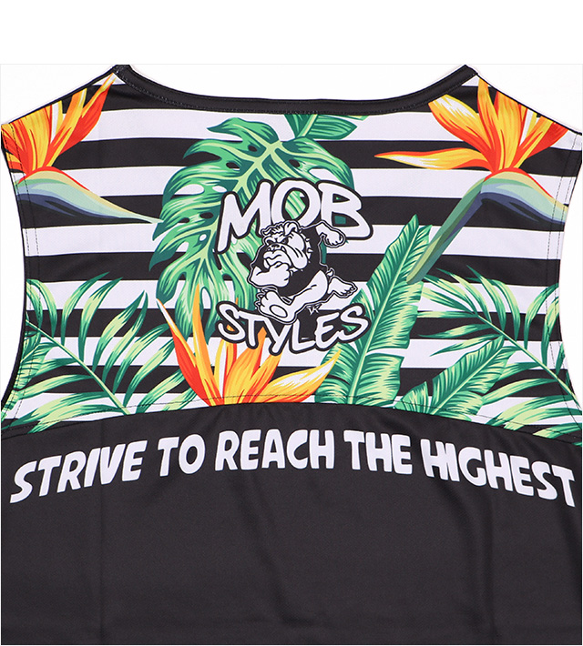 モブスタイルス) MOBSTYLES MOSH DRY ノースリーブ BORDER ALOHA