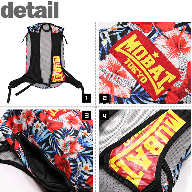 (モブスタイルス) MOBSTYLES MOB RUNNING BACKPACK KYOTO ALOHA (BAG)(MOB20-016-AH)  バッグ 鞄 リュック ランニングパック 国内正規品