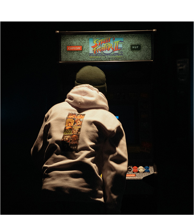 ハフ) HUF X STREET FIGHTER ARCADE PULLOVER HOODIE (HOODED