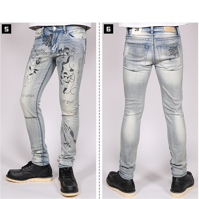 ミニマル) mnml X182 STRETCH DENIM BLUE (LS:PANTS)(COLOR:BL