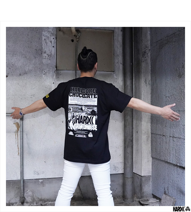 (ハードコアチョコレート) HARDCORE CHOCOLATE フルメルティッドロゴTシャツ GRINDHOUSE (EAST COAST  BLACK)(SS:TEE)(T-1599EM-BK) Tシャツ 半袖 カットソー コアチョコ 国内正規品