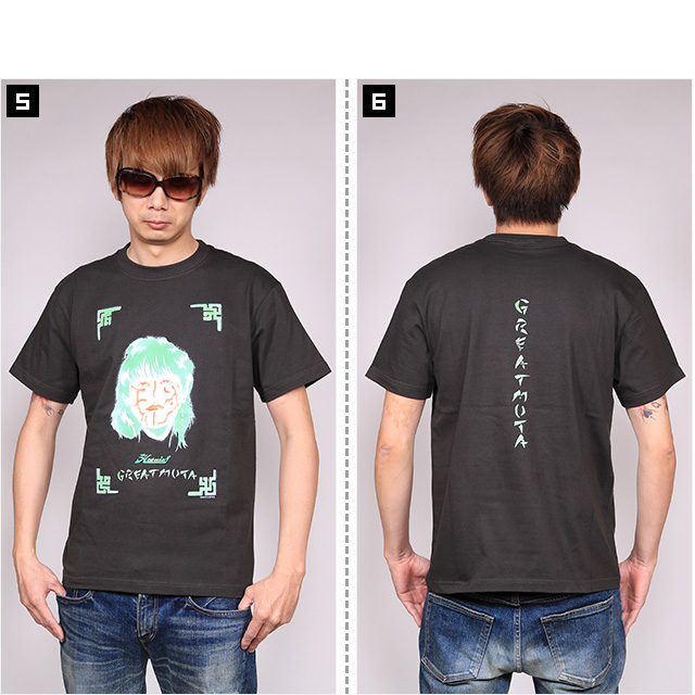 希少！グレートムタ　HAO ハオミン) HAOMING×GREAT MUTA SPRAY ART TEE (SS:TEE)(220-53