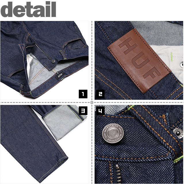 ハフ) HUF CLASSIC DENIM PANT INDIGO (LS:PANTS)(PT80023-IN ハフ) HUF CLASSIC DENIM PANT INDIGO (LS:PANTS)(PT80023-IN