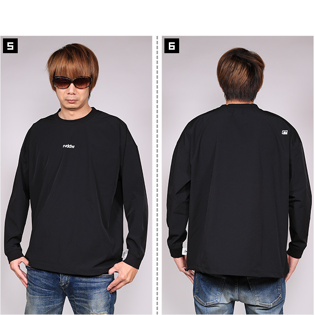 リバーサル ラグジュアリー 4WAY 長袖 ドライ Tシャツ 黒 3XL リバーサル) reversal MINI LOGO 4WAY NYLON LONG SLEEVE (LS