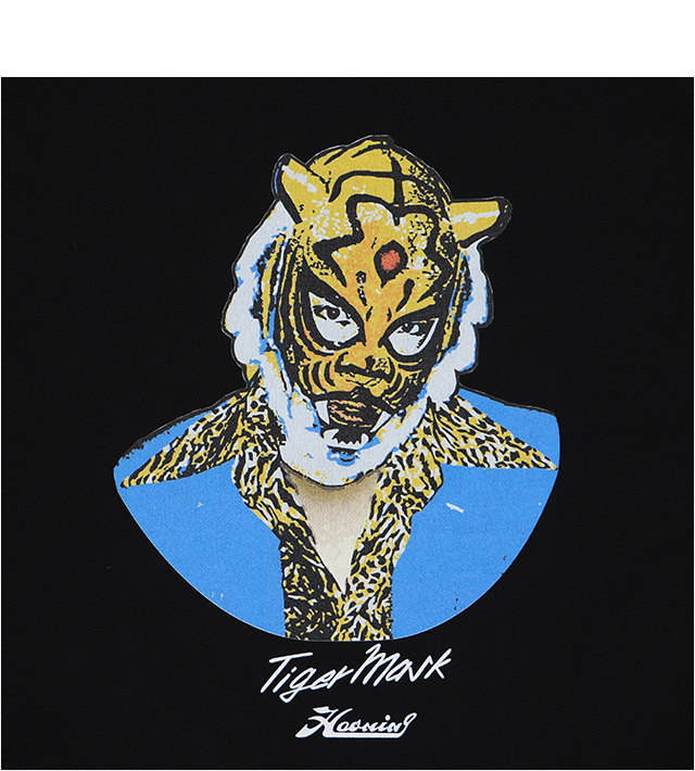 ハオミン) HAOMING×TIGER MASK CREW SWEAT (CREW)(230-11-BK