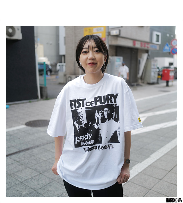 「ハードコアチョコレート」ドラゴン怒りの鉄拳ブルース・リーTシャツ