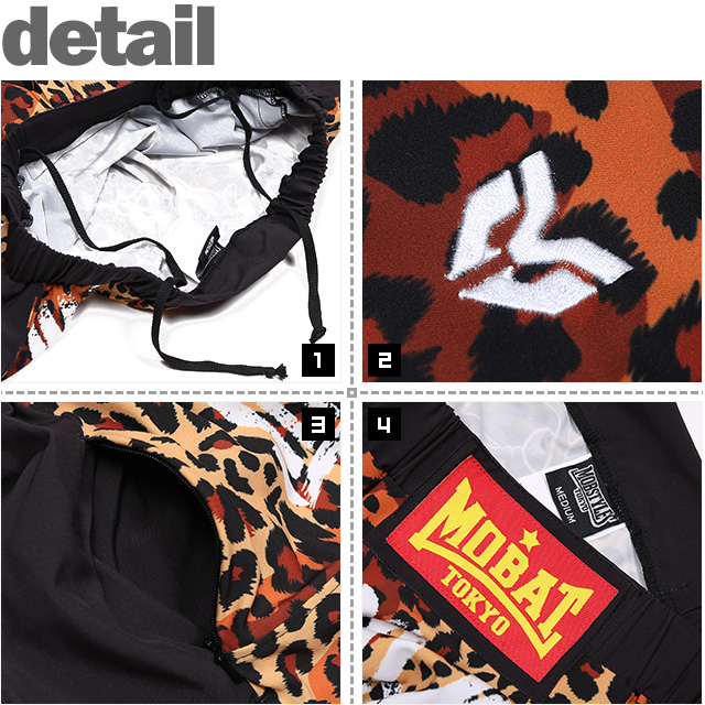 モブスタイルス) MOBSTYLES MOSH PANTS LEOPARD ZIPポケット付