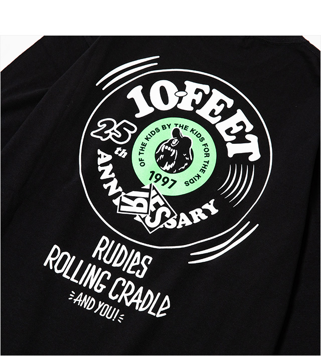 (ルーディーズ) 10-FEET×RUDIE'S×ROLLING CRADLE LS-TEE (LS:TEE)(86176-BK) ロンT 長袖 Tシャツ カットソー 国内正規品