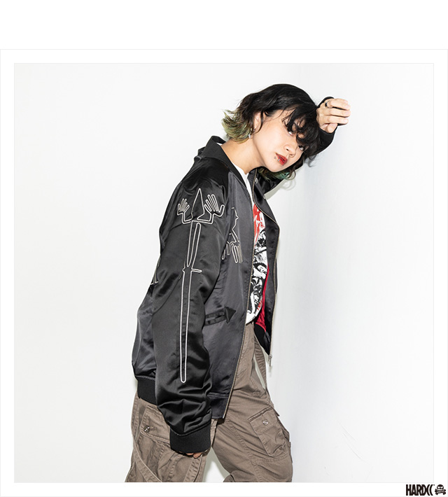 (ハードコアチョコレート) HARDCORE CHOCOLATE 月刊ムー ナスカジャン2023  (フマナブラック＆ブラック)(JACKET)(HGCC-2041BK-BK) ジャケット アウター オカルト・ミステリー 国内正規品