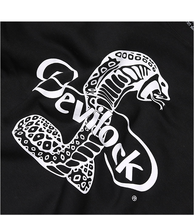 デビロック) DEVILOCK THREE LOGO SWEAT (CREW)(DVLCKSS-11F-BK