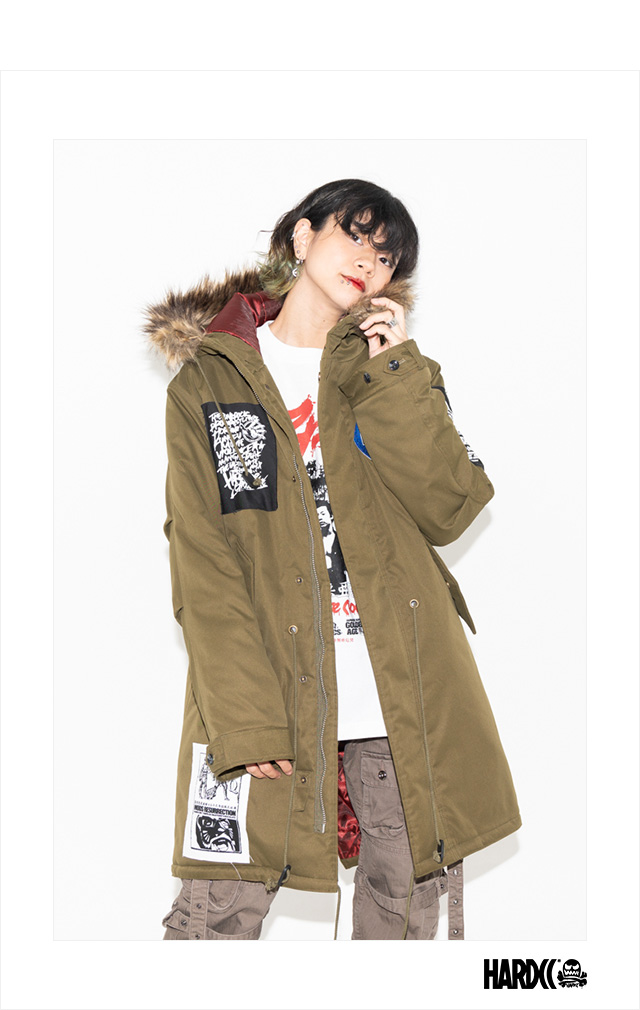 (ハードコアチョコレート) HARDCORE CHOCOLATE M-51 HARDCCモッズコート -2023AW-  (オリーブ)(JACKET)(HGCC-2091-OL) ジャケット アウター 国内正規品