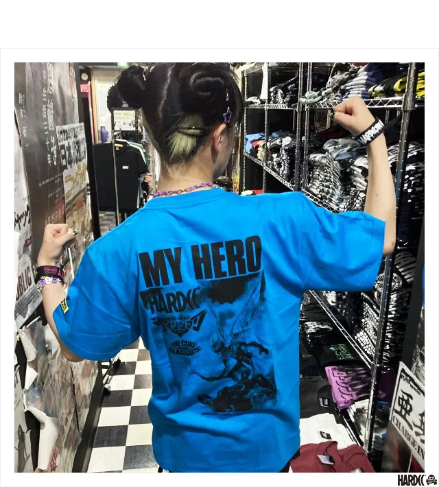 ラヴィット!×ハードコアチョコレート／青木マッチョTシャツ | ＴＢＳショッピング [ハードコアチョコレート] ウイングマン/MY HERO（チェイング・ターコイズブルー）Tシャツ