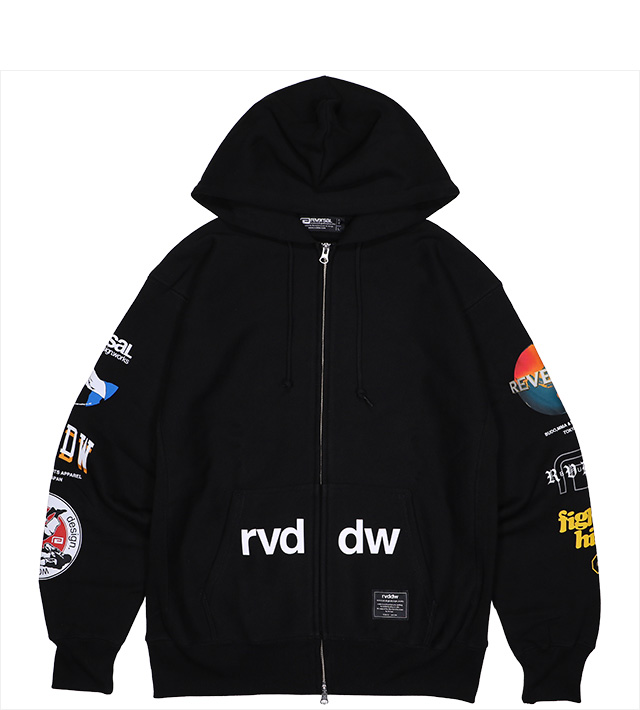 リバーサル) reversal 25 ALL STAR ZIP HOODIE (HOODED)(rv25aw204-BK